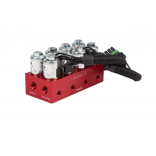 RidePRO 4-way Solenoid / Air Valve Block (Fittings not included)