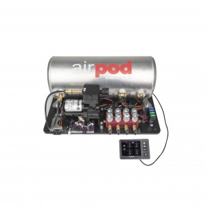 RidePro E5 Air Ride Suspension Control System | 3 Gallon Single Compressor AirPod-1/4" Valves